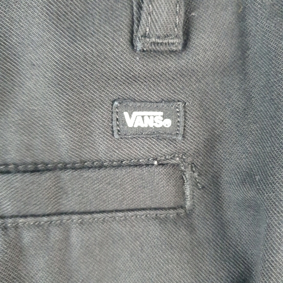 VANS Wide Leg Chino Pants‎ Black Women Size 9 Baggy Streetwear Skater Grunge - Picture 12 of 15